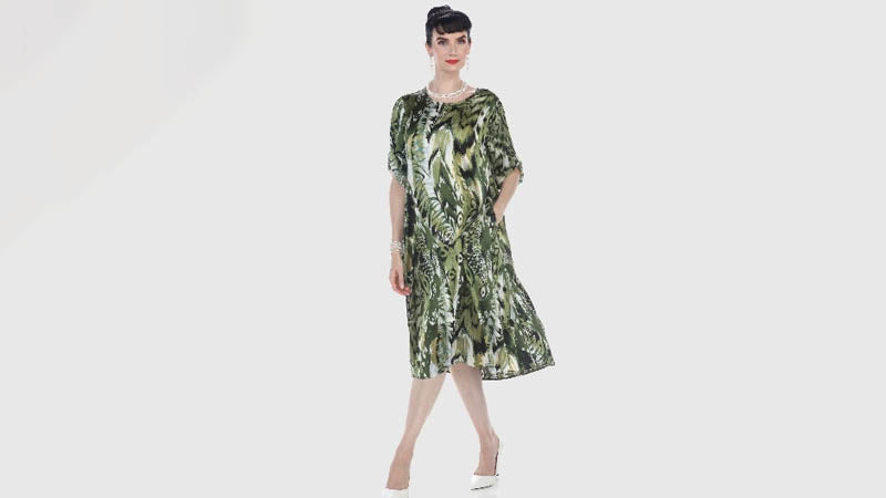 A Line Midi Dress with Sleeve  