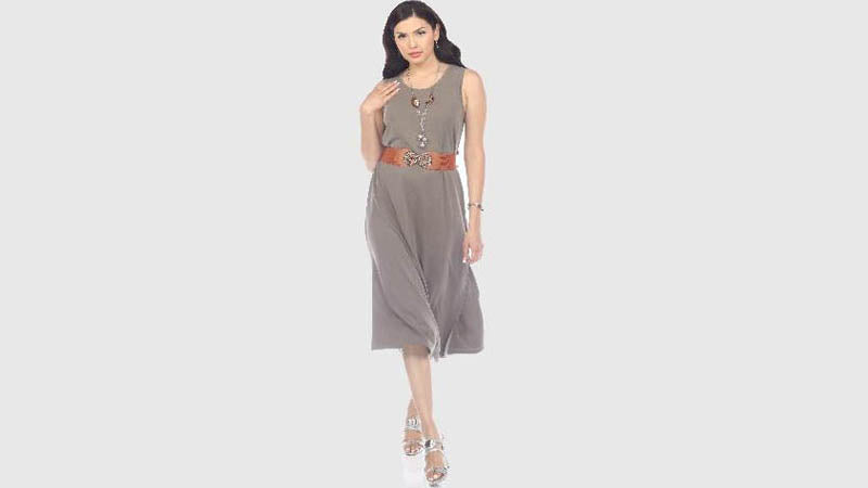 Casual Solid Midi Dress 