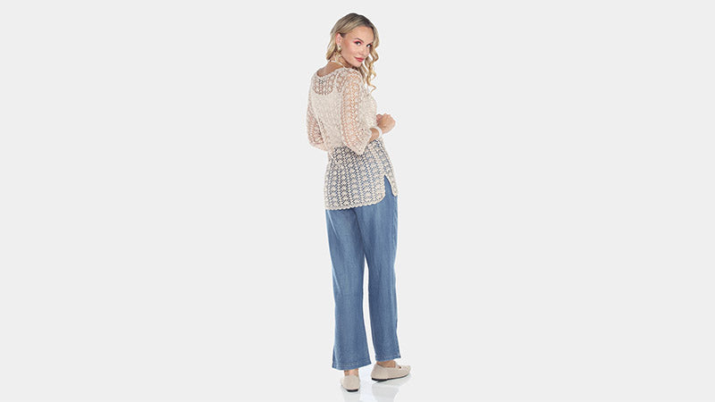 Embroidered Denim Breeze Pant