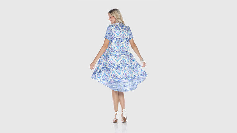 Santorini Breeze Print Dress
