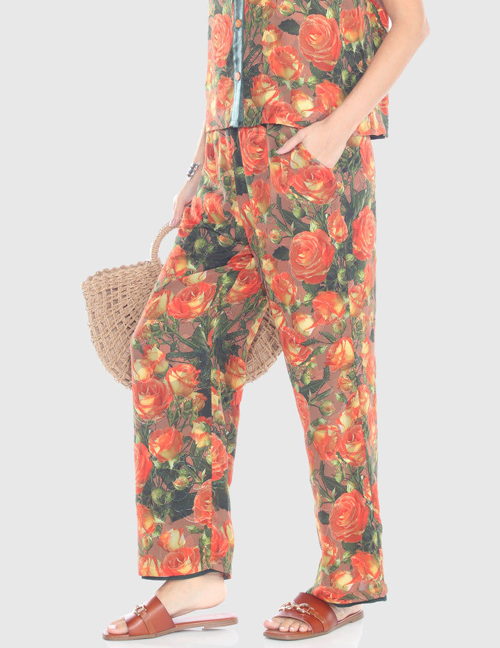 Sunset Rose Wide-Leg Pants