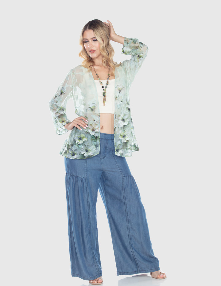 Sage Garden Floral Blouse