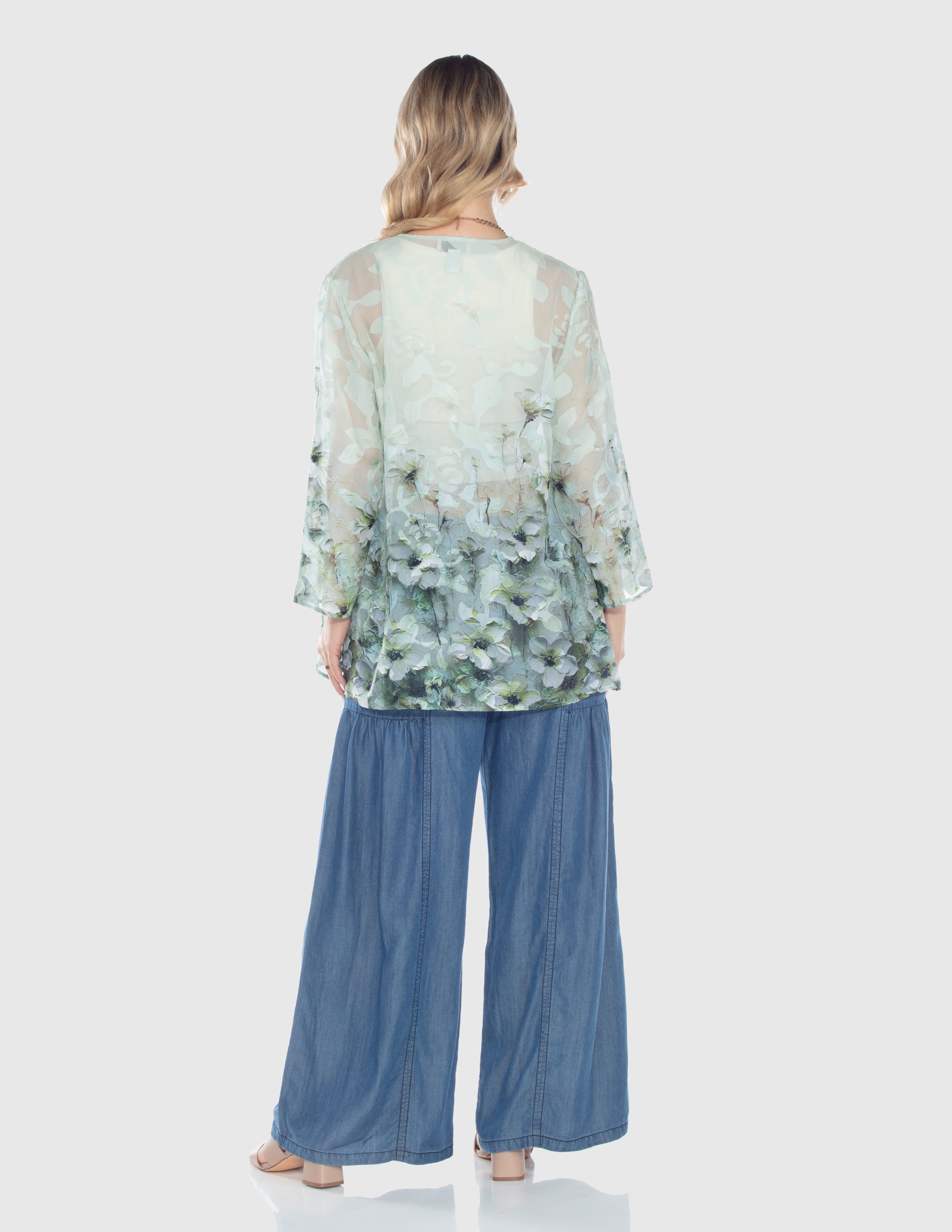 Sage Garden Floral Blouse