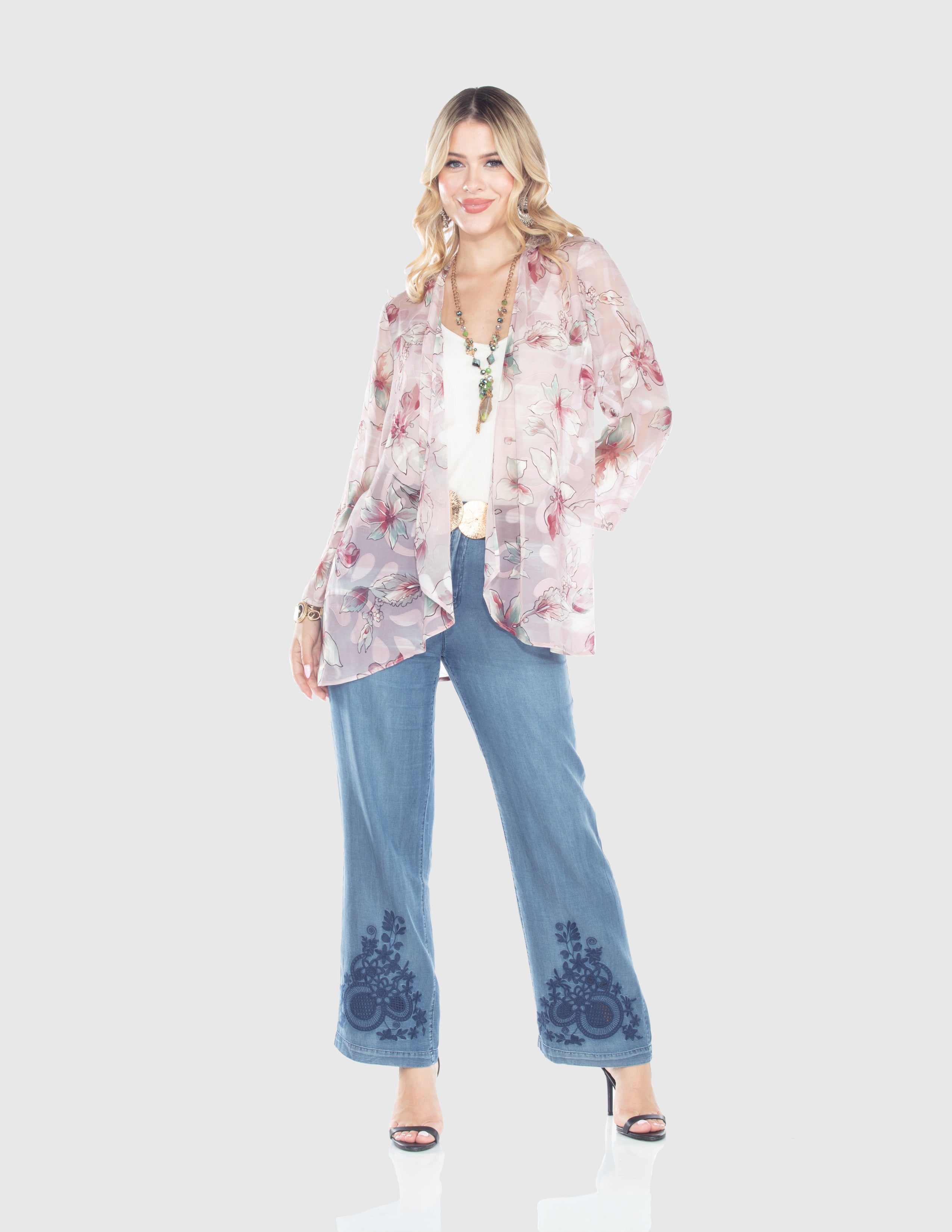 Blush Magnolia Floral Blouse