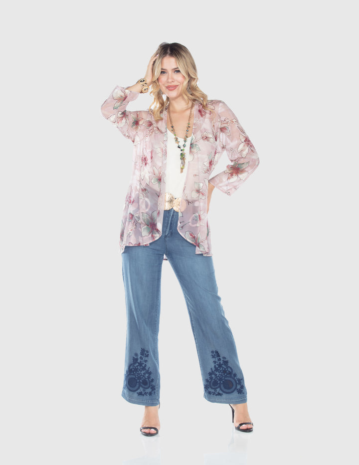 Blush Magnolia Floral Blouse