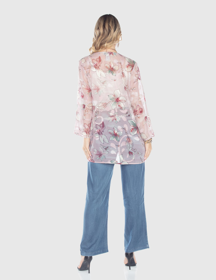 Blush Magnolia Floral Blouse