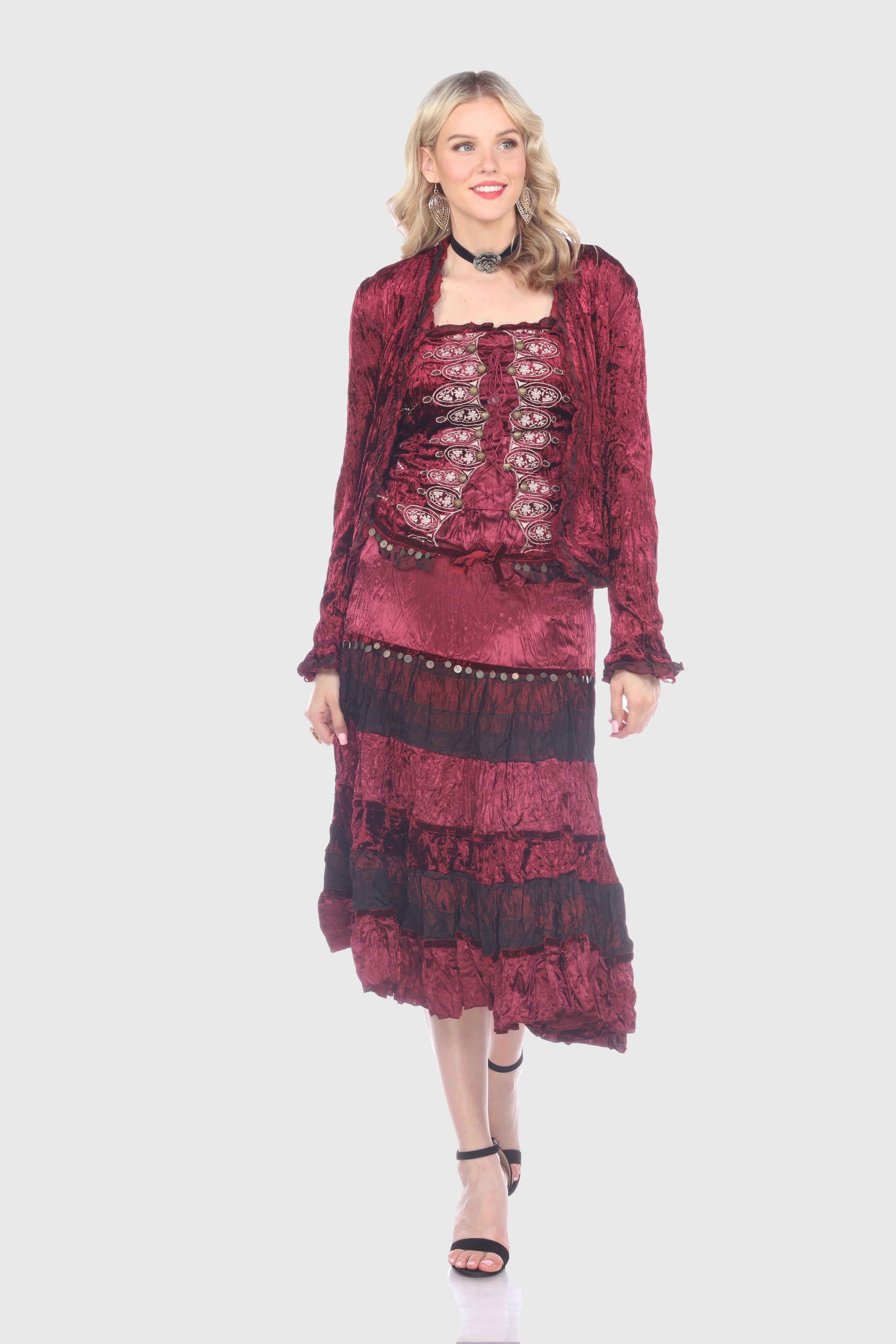 burgundy dress mid length self-portrait Satin Midi Dress